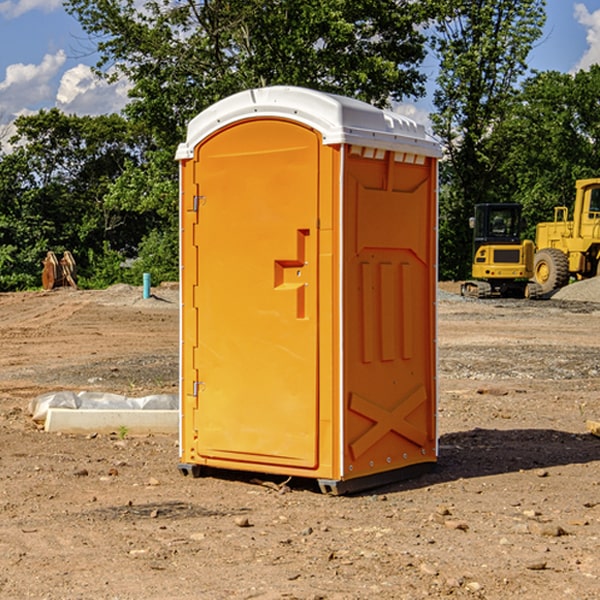 can i customize the exterior of the portable restrooms with my event logo or branding in Hillburn